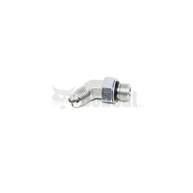 Bobcat 18KB0606 45 Degree Hydraulic Elbow Fitting for Loaders and Excavators, 18KB0606