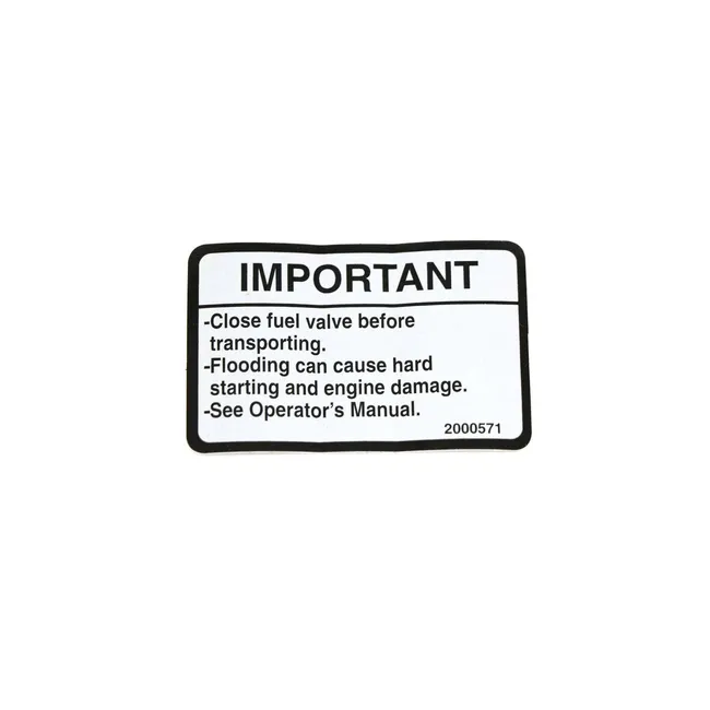 Bobcat 2000571 Decal Important, 2000571