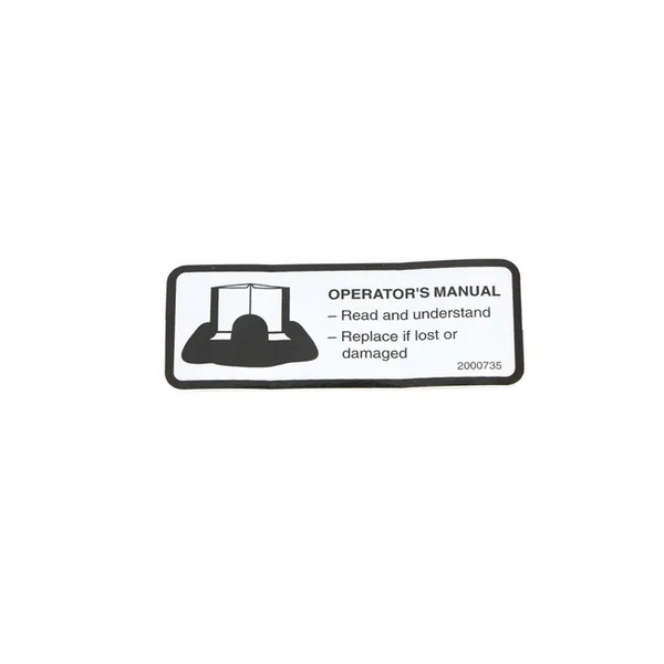 Bobcat 2000735 Operation Manual Decal, 2000735