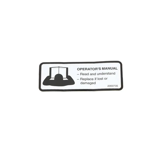 Bobcat 2000735 Operation Manual Decal, 2000735