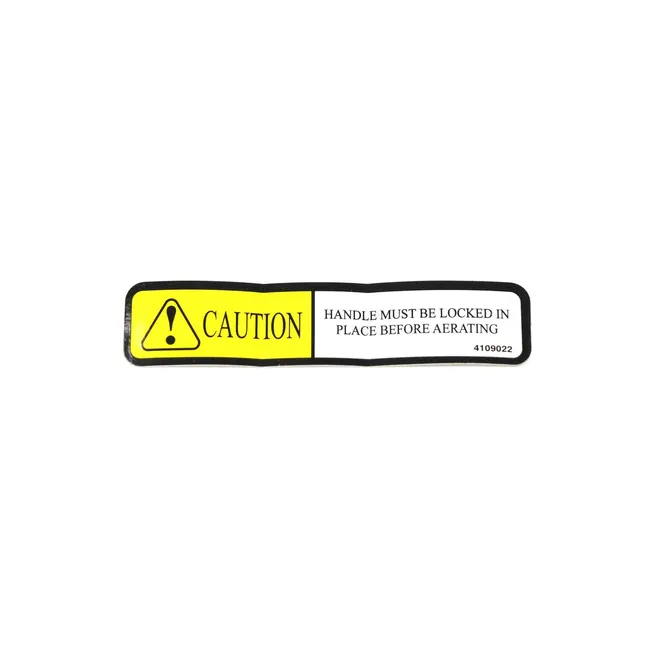 Bobcat 4109022 Caution Lock Handle Decal For Aerators, 4109022