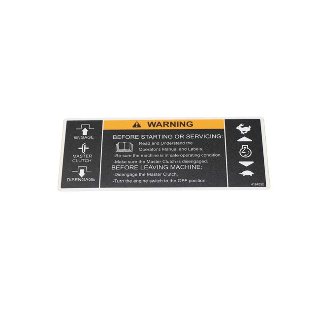 Bobcat 4164032 Control Panel Decal For Sod Cutters, 4164032