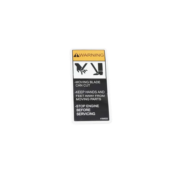 Bobcat 4164033 Side Arm Warning Decal For Sod Cutters, 4164033
