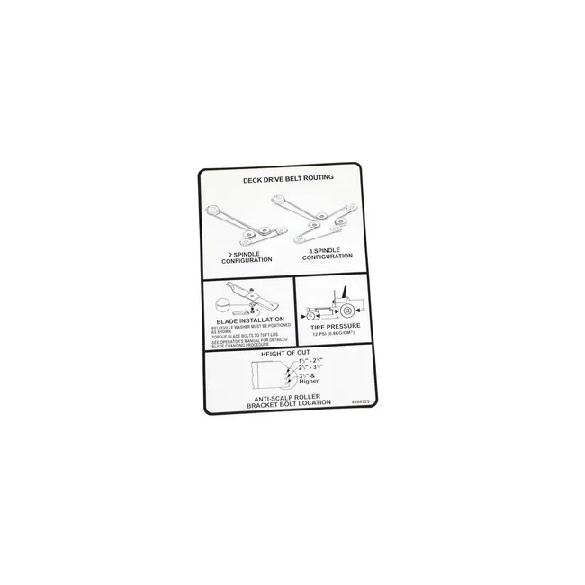 Bobcat 4164525 Drive Belt Decal, 4164525