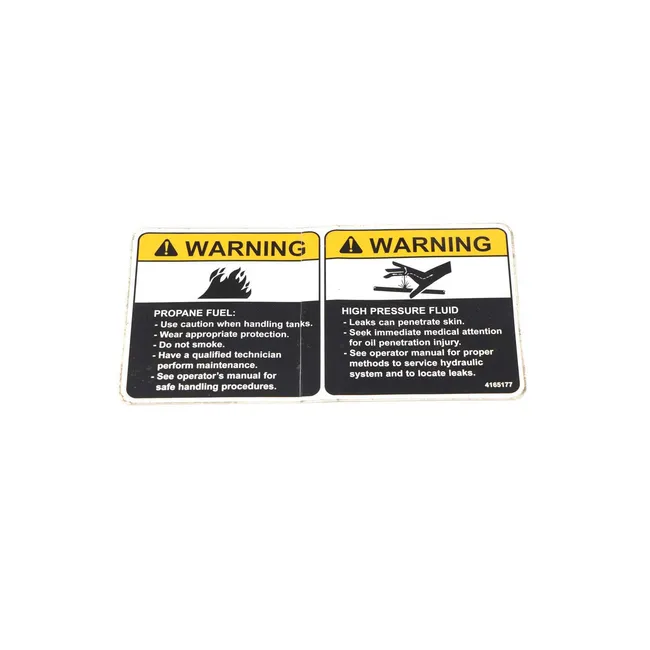 Bobcat 4165177 Fluid Warning Decal, 4165177