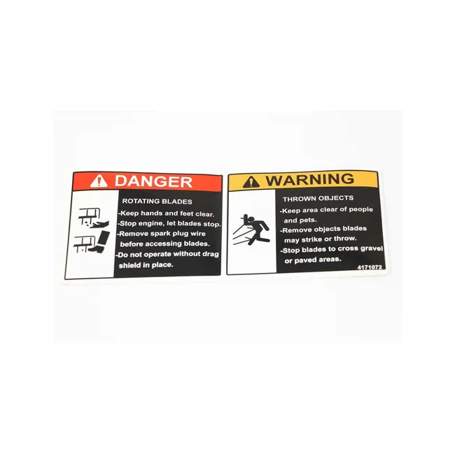 Bobcat 4171072 Warning Decal For Power Rakes, 4171072