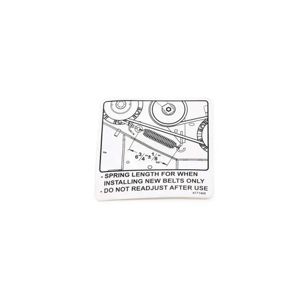 Bobcat 4171408 Spring Length Decal For ZS Zero-Turn Stand-On Mowers, 4171408