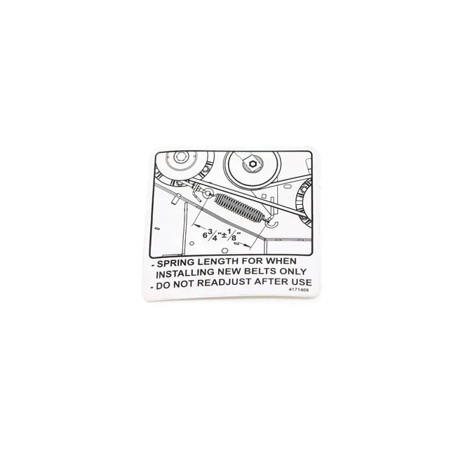 Bobcat 4171408 Spring Length Decal For ZS Zero-Turn Stand-On Mowers, 4171408