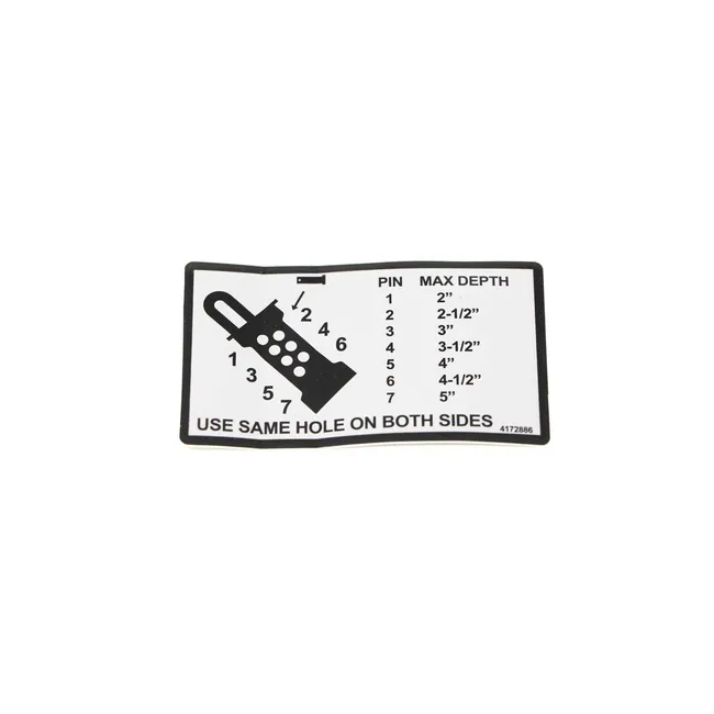 Bobcat 4172886 Control Decal For ZTS Stand-On Aerators, 4172886