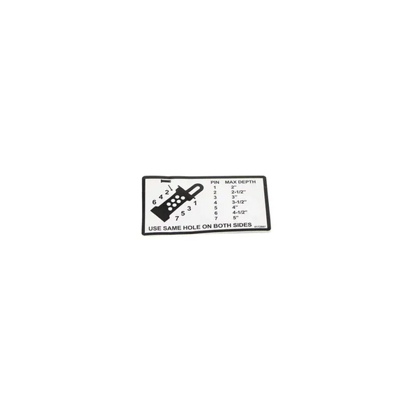 Bobcat 4172887 Control Decal For ZTS Stand-On Aerators, 4172887
