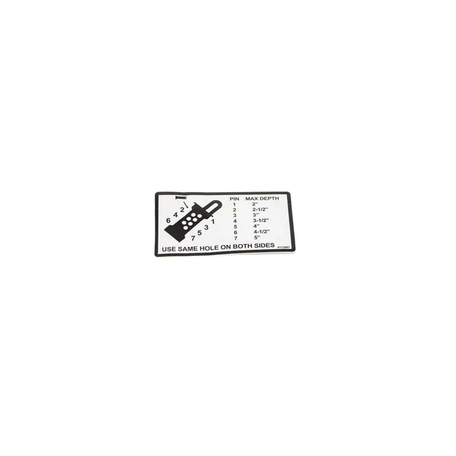 Bobcat 4172887 Control Decal For ZTS Stand-On Aerators, 4172887