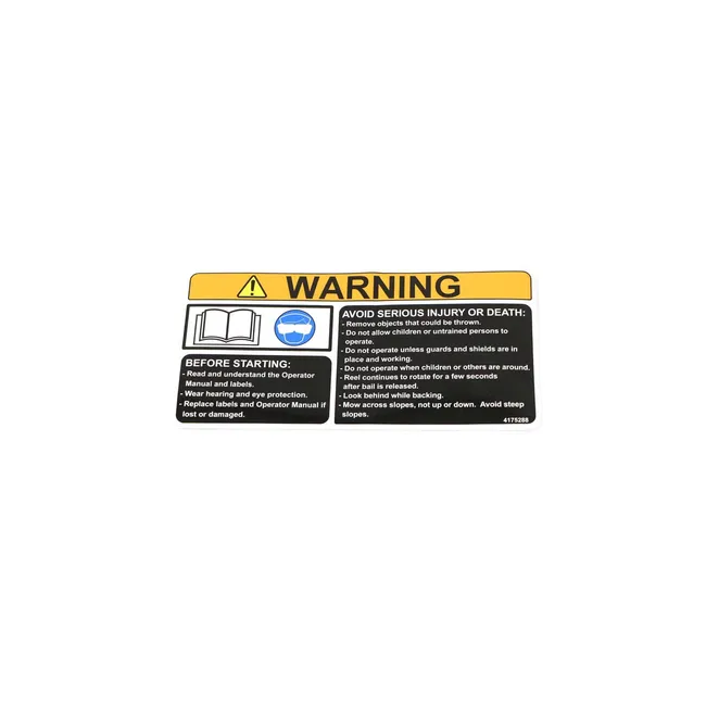 Bobcat 4175288 Decal Warning, 4175288