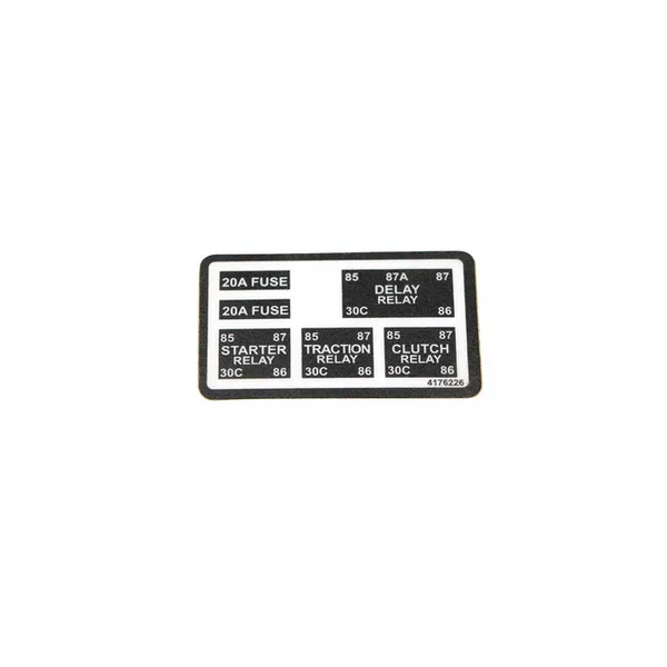 Bobcat 4176226 Relay Decal For ZT Zero-Turn Ride-On Mowers, 4176226