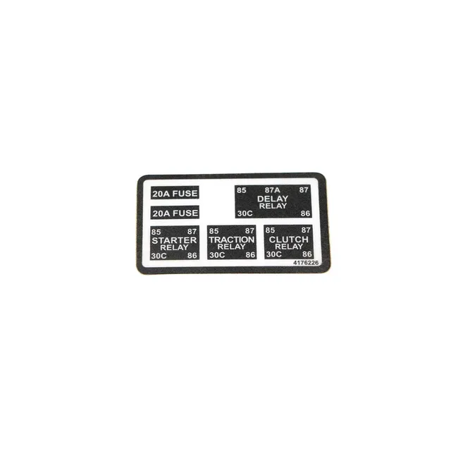 Bobcat 4176226 Relay Decal For ZT Zero-Turn Ride-On Mowers, 4176226