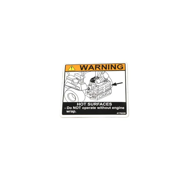 Bobcat 4176228 Warning Decal For ZT Zero-Turn Ride-On Mowers, 4176228