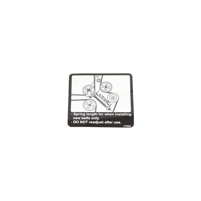 Bobcat 4176925 Spring Length Decal For ZT Zero-Turn Ride-On Mowers, 4176925