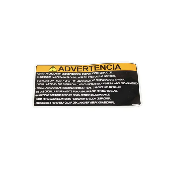 Bobcat 4177185 Decal Warning, 4177185