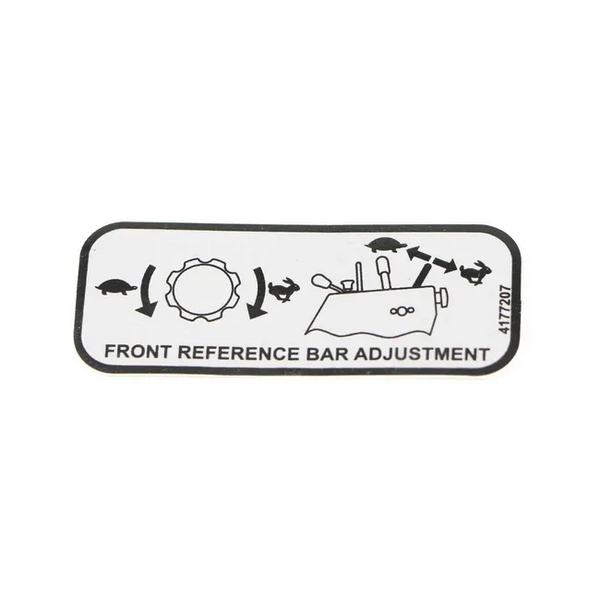 Bobcat 4177207 Por Adjustment Decal For ZS Zero-Turn Stand-On Mowers, 4177207
