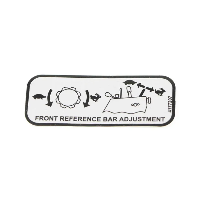 Bobcat 4177207 Por Adjustment Decal For ZS Zero-Turn Stand-On Mowers, 4177207