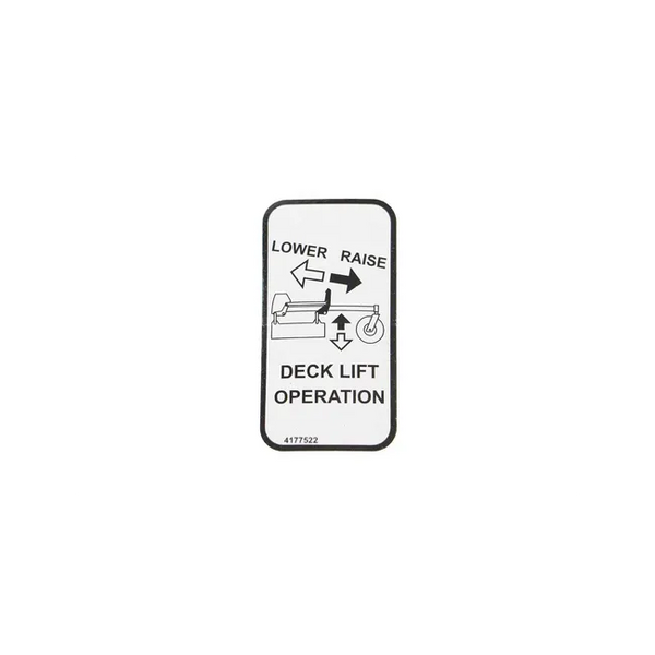 Bobcat 4177522 Left Deck Decal For ZT Zero-Turn Ride-On Mowers, 4177522