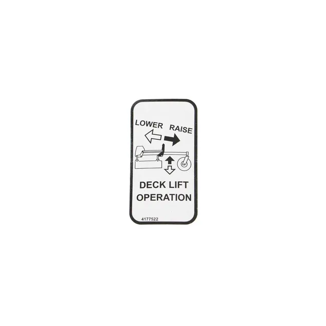 Bobcat 4177522 Left Deck Decal For ZT Zero-Turn Ride-On Mowers, 4177522