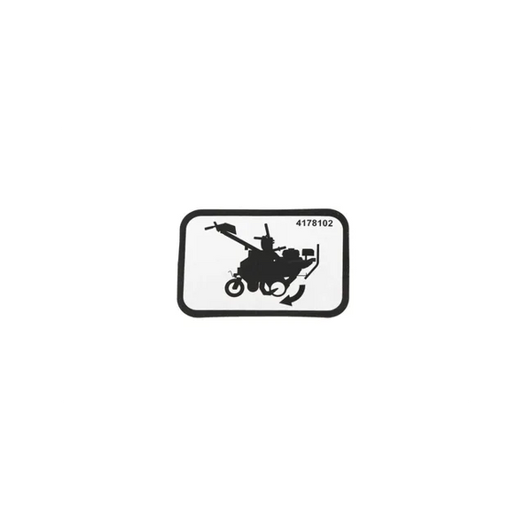 Bobcat 4178102 Bypass Lever Drive Decal For Sod Cutters, 4178102