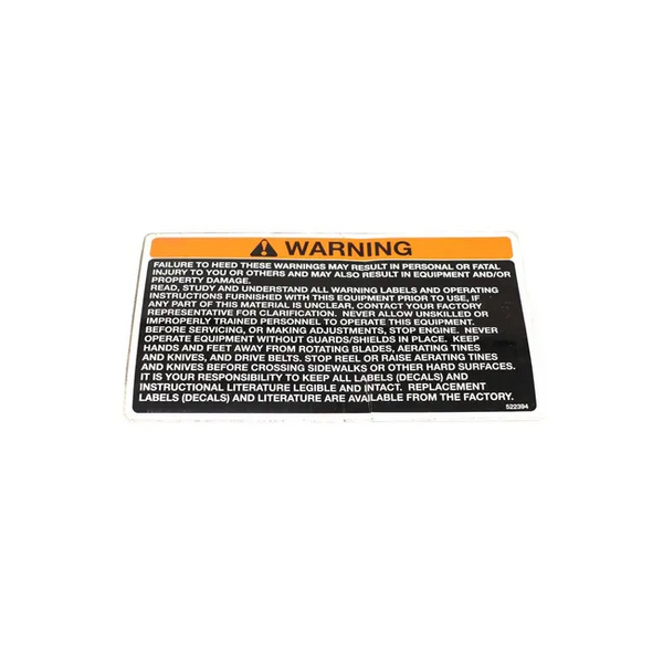 Bobcat 522394 Decal Warning, 522394