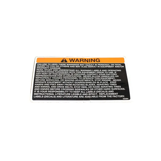 Bobcat 522394 Decal Warning, 522394