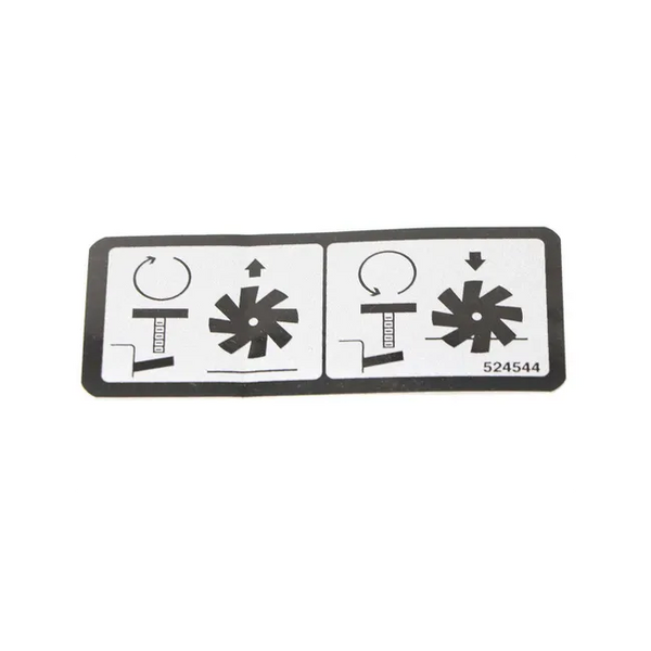 Bobcat 524544 Adjustment Height Decal For De-Thatchers And Overseeders, 524544