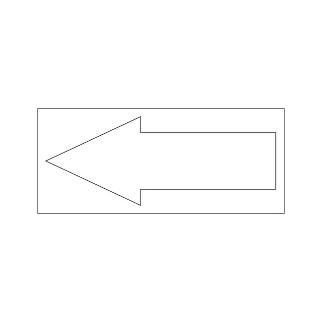 Bobcat 6533899 White Arrow Decal, 6533899