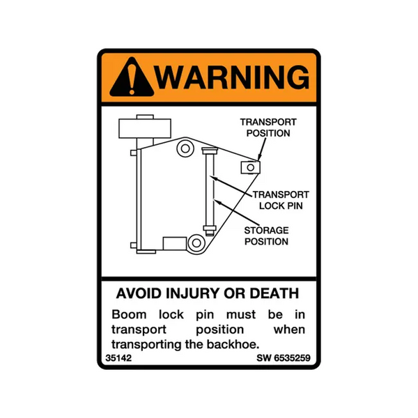 Bobcat 6535259 Transport Decal for Backhoe, 6535259