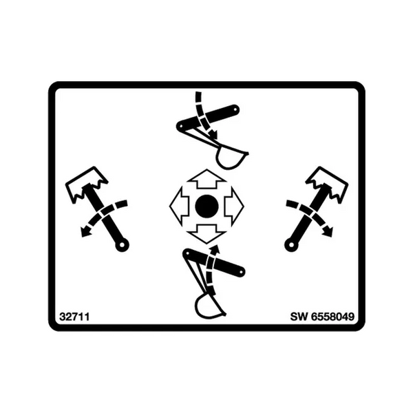 Bobcat 6558049 Control Decal, 6558049