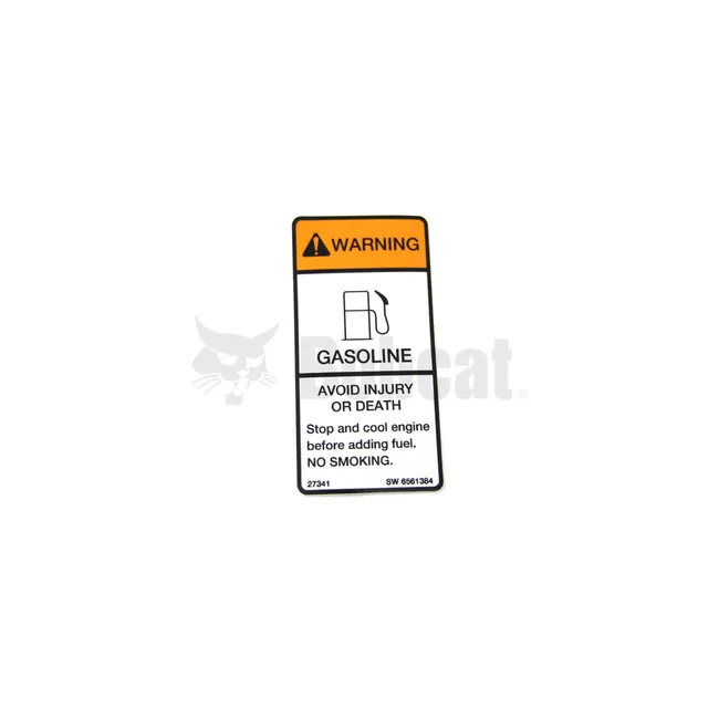 Bobcat 6561384 Gasoline Warning Decal, 6561384