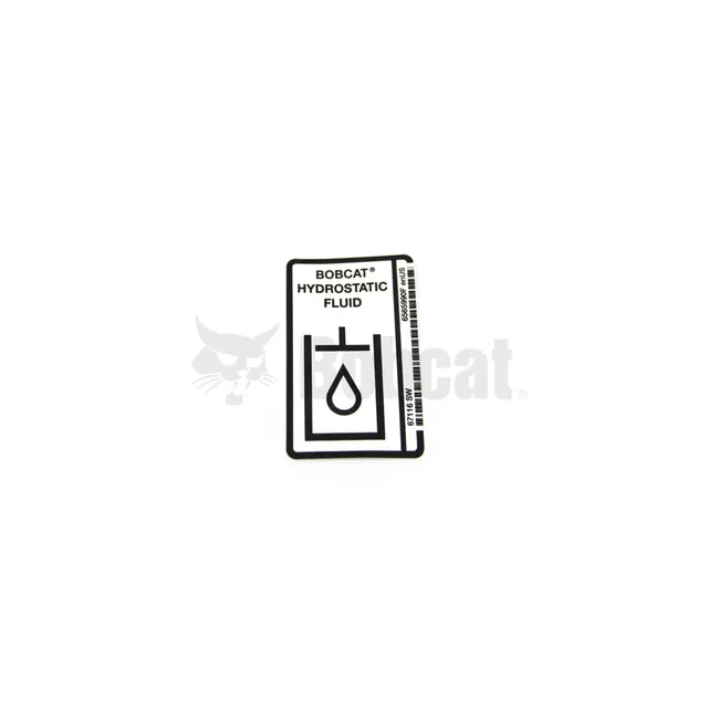Bobcat 6565990 Hydraulic Oil Decal, 6565990