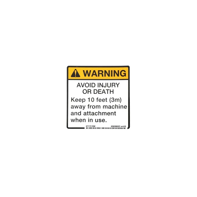 Bobcat 6583862 Decal Warning, 6583862