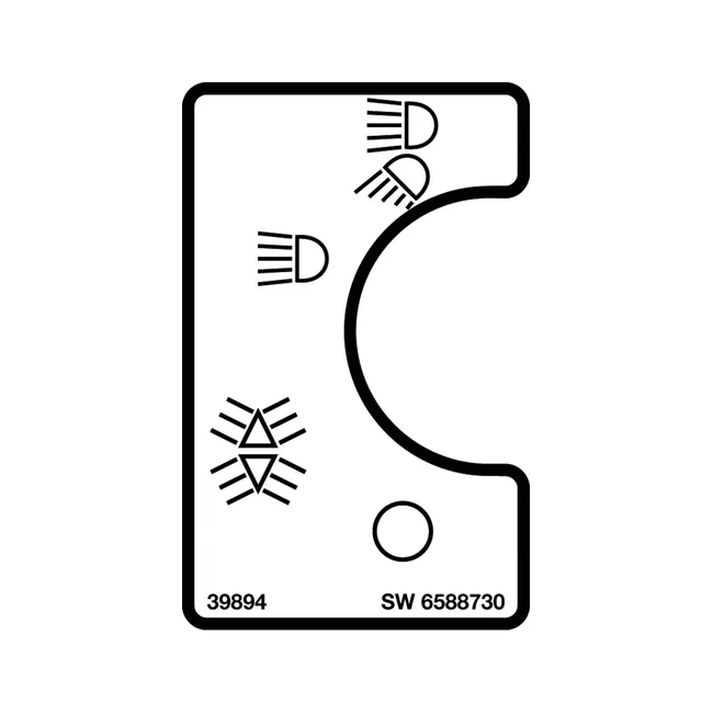 Bobcat 6588730 Light Switch Decal for Excavators, 6588730