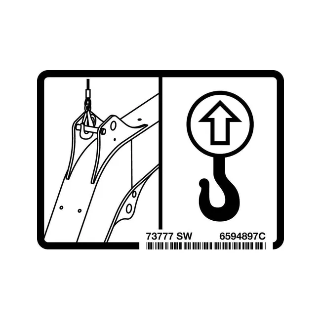 Bobcat 6594897 Boom Lift Decal, 6594897