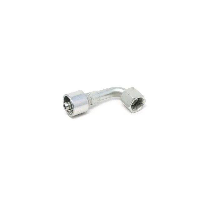 Bobcat 6683724 Female Coupler JIC 37 Degree Flare Swivel 90 Degree Bent Tube for Skid Steer Loaders, 6683724