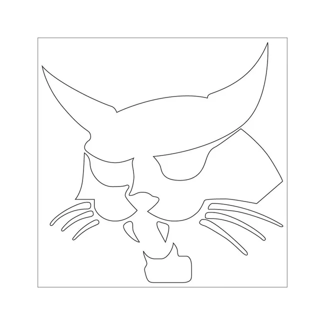 Bobcat 6700192 White Bobcat Logo Decal for Attachments, 6700192
