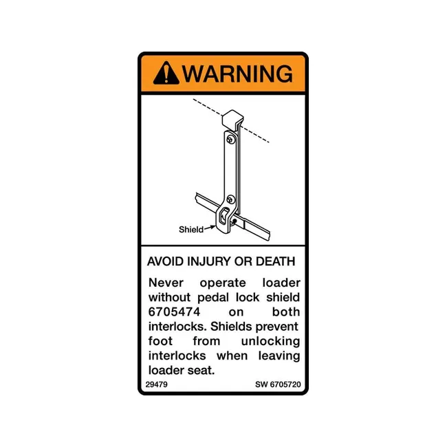 Bobcat 6705720 Warning Decal, 6705720