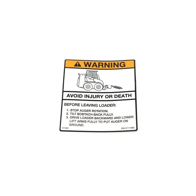 Bobcat 6711885 Decal for Attachments, 6711885