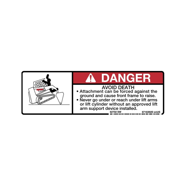 Bobcat 6718392 Danger Decal, 6718392