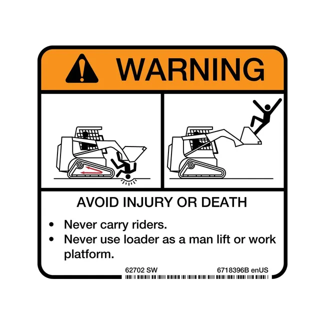 Bobcat 6718396 Warning Decal, 6718396