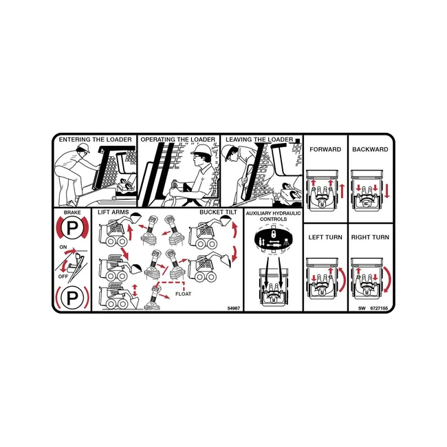 Bobcat 6727155 Operation Instructions Decal for Loaders, 6727155