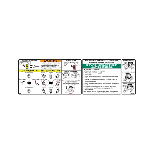 Bobcat 6734647 Operation Decal, 6734647
