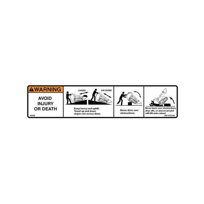 Bobcat 6737041 Warning Decal for Mini Track Loaders, 6737041