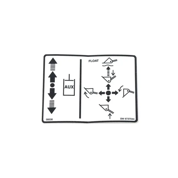 Bobcat 6737044 Control Decal for Mini Track Loaders, 6737044