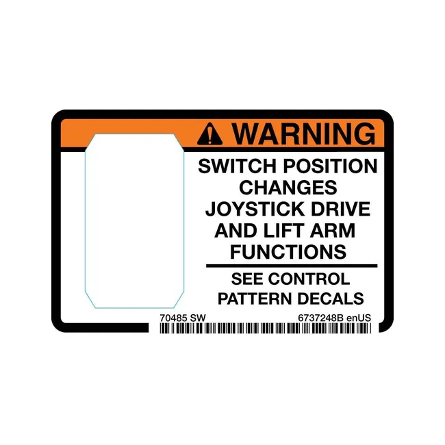 Bobcat 6737248 Warning Decal, 6737248