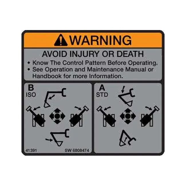 Bobcat 6808474 Left Control Decal, 6808474