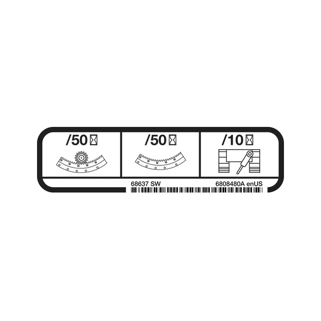 Bobcat 6808480 Remote Grease Decal, 6808480